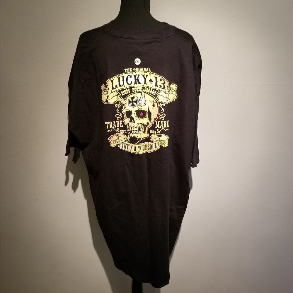LUCKY 13 T SHIRT NEW BIKES BOOZE BROADS 4XL. B21